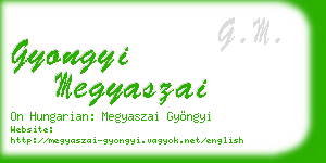 gyongyi megyaszai business card